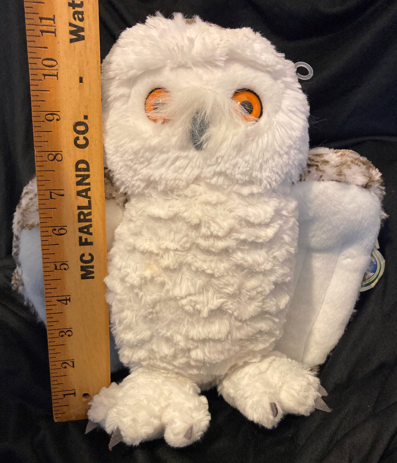 Wild Republic Huggers Snow Owl Plush - 8 Inch Wrist Stuffed Animal Toy