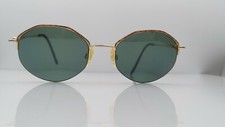 Vintage Luxottica Gold Plated Metal Oval Sunglasses FRAMES ONLY