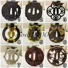 Collection Zinc Alloy Tsuba Hand Guard For Japanese Katana Sword Diy Maintenance