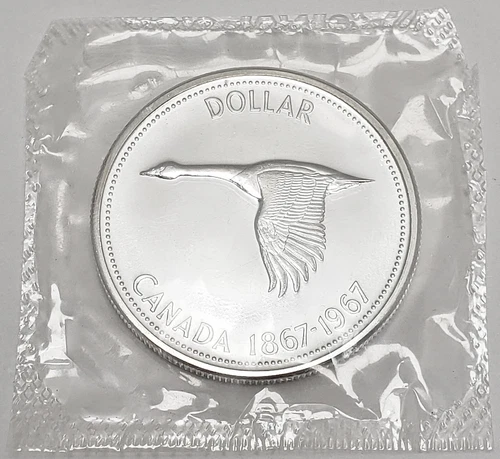 1967 Canada - Canadian Dollar   *80% SILVER*   *BU - UNCIRCULATED MINT CELLO*