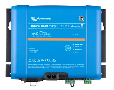 Victron Energy Phoenix Smart IP43 Charger 12V-30A 1+1 Outputs with Blutooth