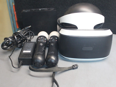 Sony PlayStation VR Bundle for PS4 2 controllers, NO CAMERA. *AS IS UNTESTED*