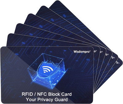 6 Pack RFID/NFC Blocking Cards, Credit Card Protector, Contactless Card ...