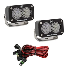 Baja Designs S2 Pro Clear Work/Scene 5000K LED Lights With Wiring Harness