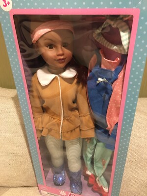 UNEEDA WISPY WALKER 28” WALKING DOLL Black HAIR,