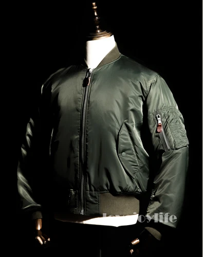 Red Tornado Winter Heavyweight MA1 Wool Jacket Men Pilotenjacke MA-1 Coat Short - Bild 24 von 29