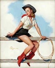 GIL ELVGREN Pin-Up Poster or Rolled Canvas Print "Hi-Ho, Sliver" #74