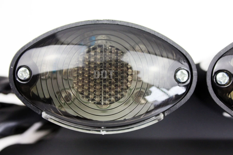 BLACK+SMOKE Cat Eye Custom Motorcycle Tail Brake License Plate light - Image 4 of 4