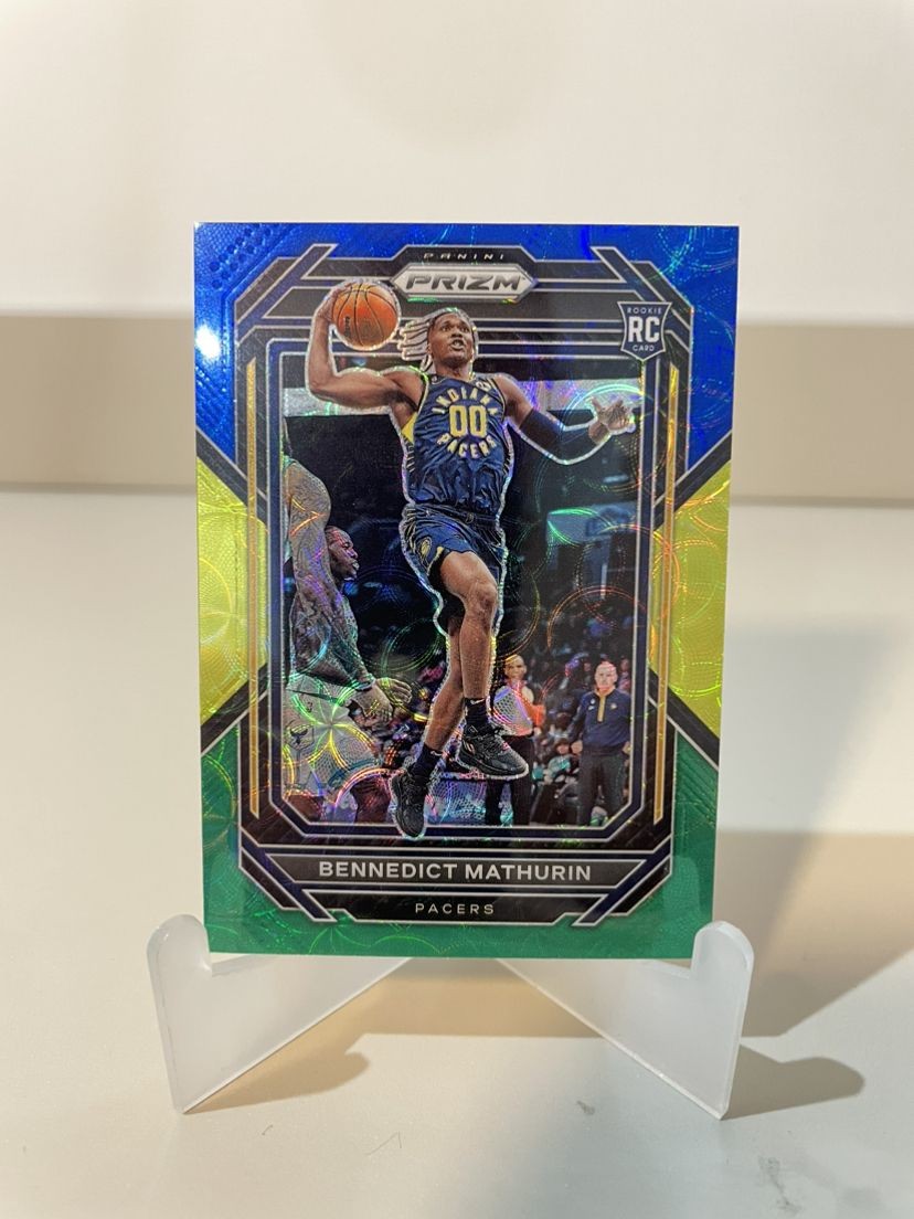 2022-23 Panini Prizm Blue Yellow Green Choice #254 Bennedict Mathurin RC