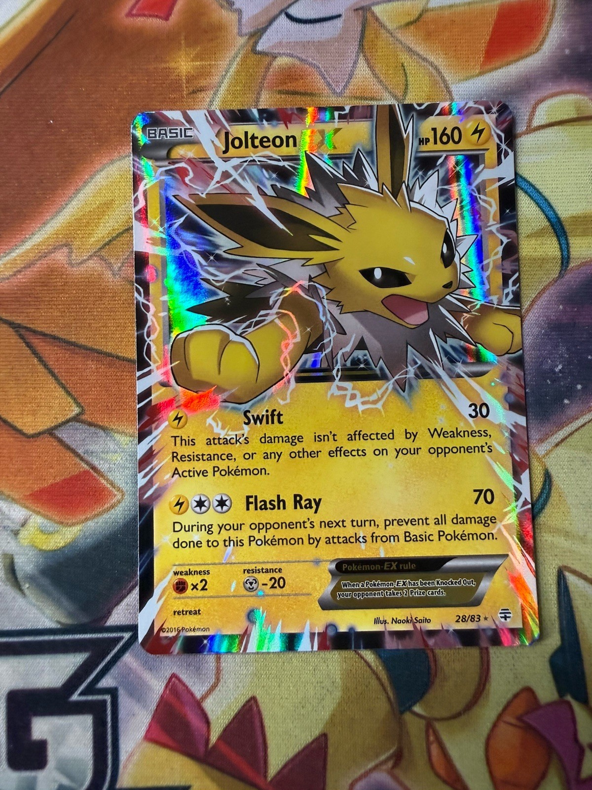 Jolteon EX - 28/83 - Pokemon Generations XY Ultra Rare Card NM