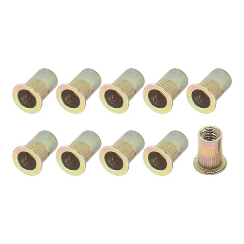 Rivet Nuts (1/4"-20) 100Pcs, Carbon Steel Threaded Insert Nuts - Picture 1 of 5