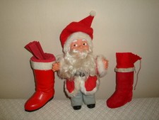 2 Candy Container Dresdener Pappe,Nikolausstiefel,19 & 14 cm hoch &1 Nikolaus