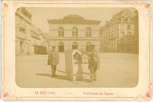 France, Les Mimosas Vintage albumen print. Tirage albuminé 15x27 Circa