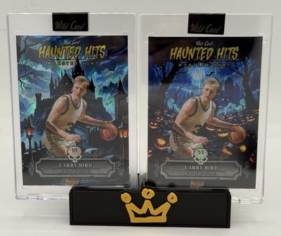 Larry Bird 2025 Wild Card Haunted Hits Monster Hunt 1/1 Lot (2) Celtics SSP