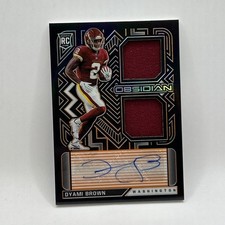 Dyami Brown Rookie Jersey Patch Auto #D/99 2021 Panini Obsidian Football #RJI-DB