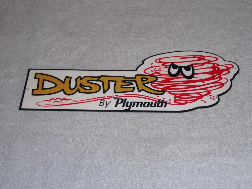 VINTAGE PLYMOUTH DUSTER TORNADO TAZ COYOTE 14" METAL CAR TRUCK GASOLINE OIL SIGN - Image 4 of 4