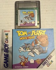 Tom and Jerry Mouse Hunt (Gameboy Color , 1998) Authentic Cartridge & Manual