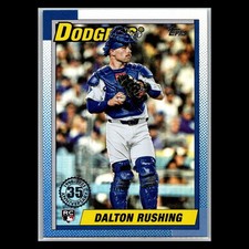 2025 Topps Update Series - #U90-5 Dalton Rushing RC 1990 Foil - LA Dodgers
