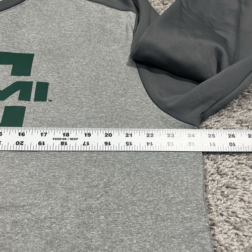 Adidas Miami Hurricanes Herren XL grau grün Fleece gefüttert Pullover Shirt - Bild 5 von 9