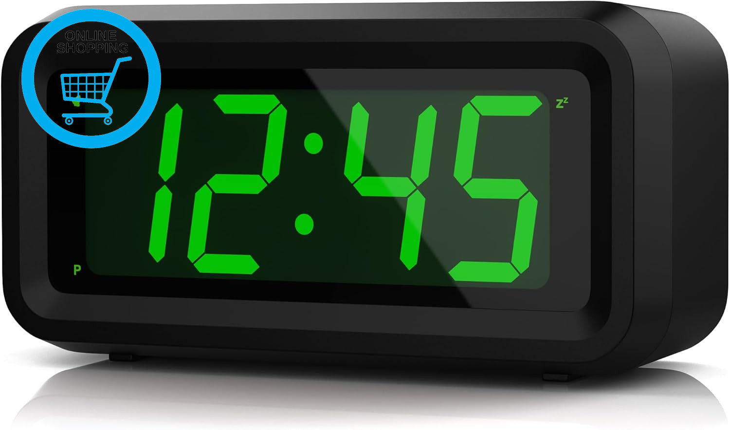Cordless Digital LED Alarm Clock with Big 1.2'' LED Time Display,Aa Battery Oper