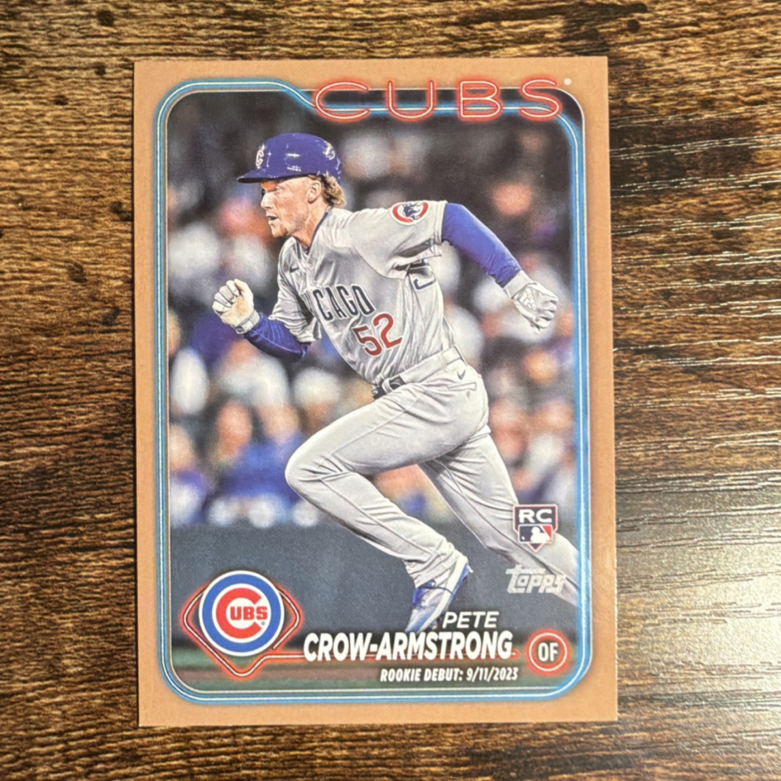 Topps 2024 Update Series Pete Crow-Armstrong #US91 Gold /2024 Chicago Cubs RC