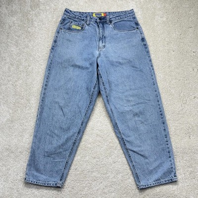 EMPYRE Jeans Mens 30x28 Blue Medium Wash Relaxed Tapered Denim Hip Hop Y2K