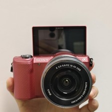 Sony Alpha A5000 Mirrorless Camera Kit Lens E PZ 16-50mm f/3.5-5.6 OSS -Pink
