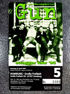 GUN SWAGGER TOUR - Ticket - Große Freiheit - Hamburg - 1995