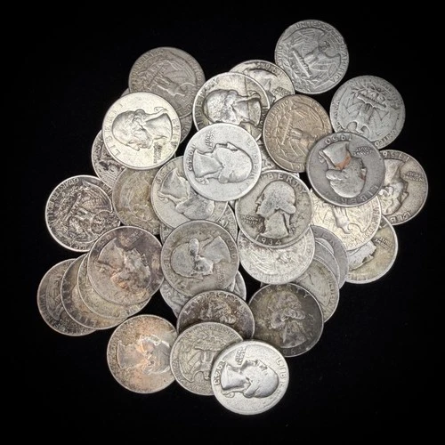 $10 FV 90% Silver Washington Quarters (40 Coins) Pre-1965 US Junk Silver A7-8