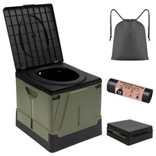XL Portable Toilet Camping Toilets for Car Indoor Outdoor Commode Foldable Tr...