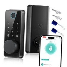 Keyless Entry Door Lock, Smart Lock with App, Glossy Black No Handle