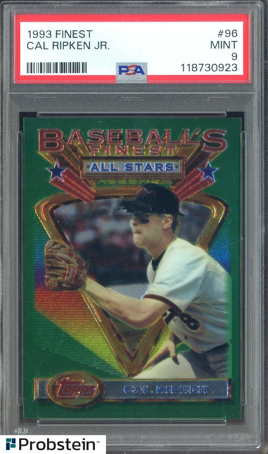 1993 Topps Finest #96 Cal Ripken Jr Baltimore Orioles HOF PSA 9 MINT