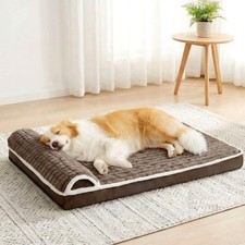 Orthopedic Large Dog Bed Pillow Pet Sofa Bed 42''X28'' Taupe  Egg-Crate Foam...