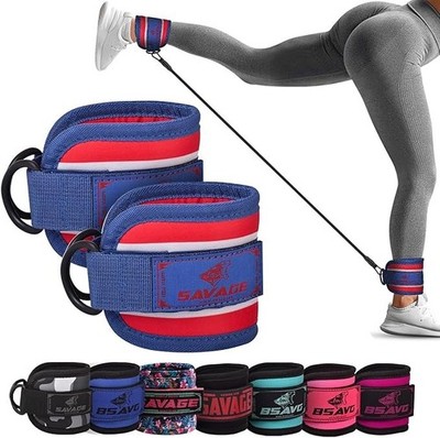 Adjustable Ankle Cuffs for leg extension By Besavage / Hip Abductors Exercise