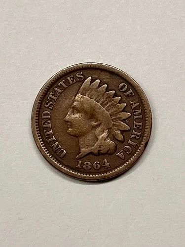1864 BR INDIAN HEAD CENT - F Fine