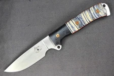 Busse Custom LCABS .145" Convexed INFI Blade, G10 G-rexed Natural Blue Marble