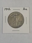 1942 50C Walking Liberty Half Dollar AU