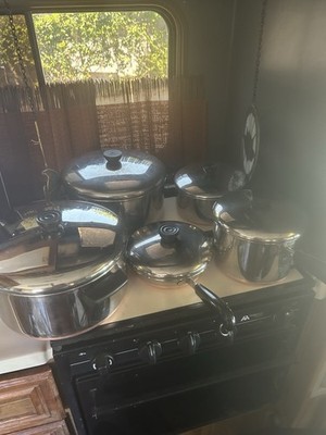 Vintage Revere Ware Copper Bottom Pots 10 Pc Lot