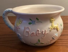VINTAGE Napcoware Baby Boy Planter Mug C-7130 Japan 4.5" W x 3" H multicolor