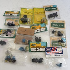 LARGE Lot Animal Eyes , Noses , Novelty Eyes VINTAGE 12mm - 24mm NEW