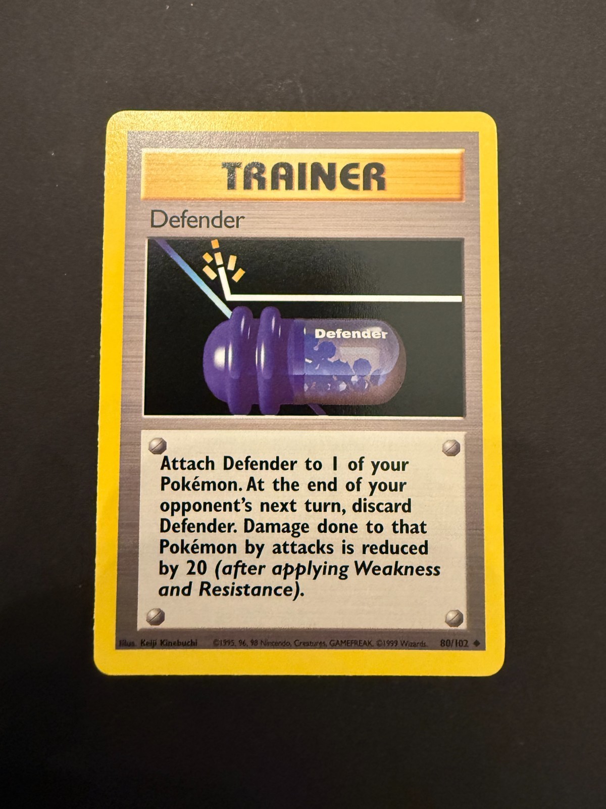 Pokémon TCG Trainer Card Defender Base 80/102 Regular LP!