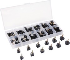 24 Pairs High Heel Replacement Tips Womens Shoes Repair Kit,6 Black