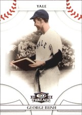 GEORGE H.W. BUSH ~ 2008 Panini Donruss Threads Baseball Card #33