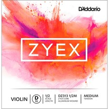 D'Addario Zyex Series Violin D String 1/2 Size
