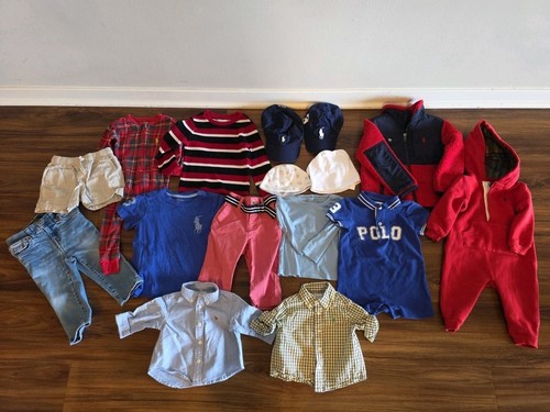 Polo Ralph Lauren Lot 16 - Size 3M-2T Boys Shorts Shirts Button Up Hats Jackets