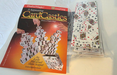 Vintage 2005 Loftus Empire Magic 3 Appearing Card Castles Magic Trick Illusion
