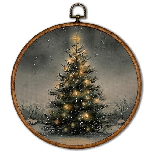 Retro Christmas Tree Print - 10x10 Framed Wall Art for Decoration | eBay