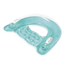 58859EP Intex Sit 'n Float Inflatable Floating Lounger w/Cupholders, 60" x 39"