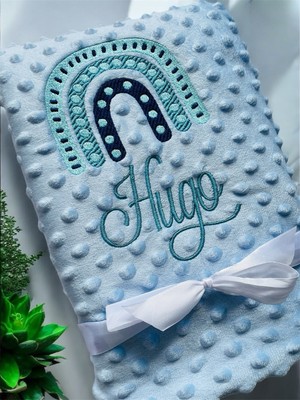 Personalisierte Regenbogen Babydecke|Babyparty Geschenk|
