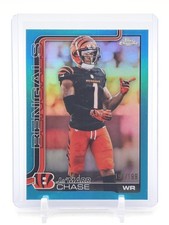 JA'MARR CHASE 2025 TOPPS CHROME AQUA REFRACTOR /199 #58 BENGALS Q1940